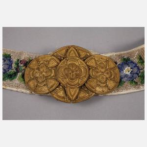 Damengürtel mit Perlstickerei