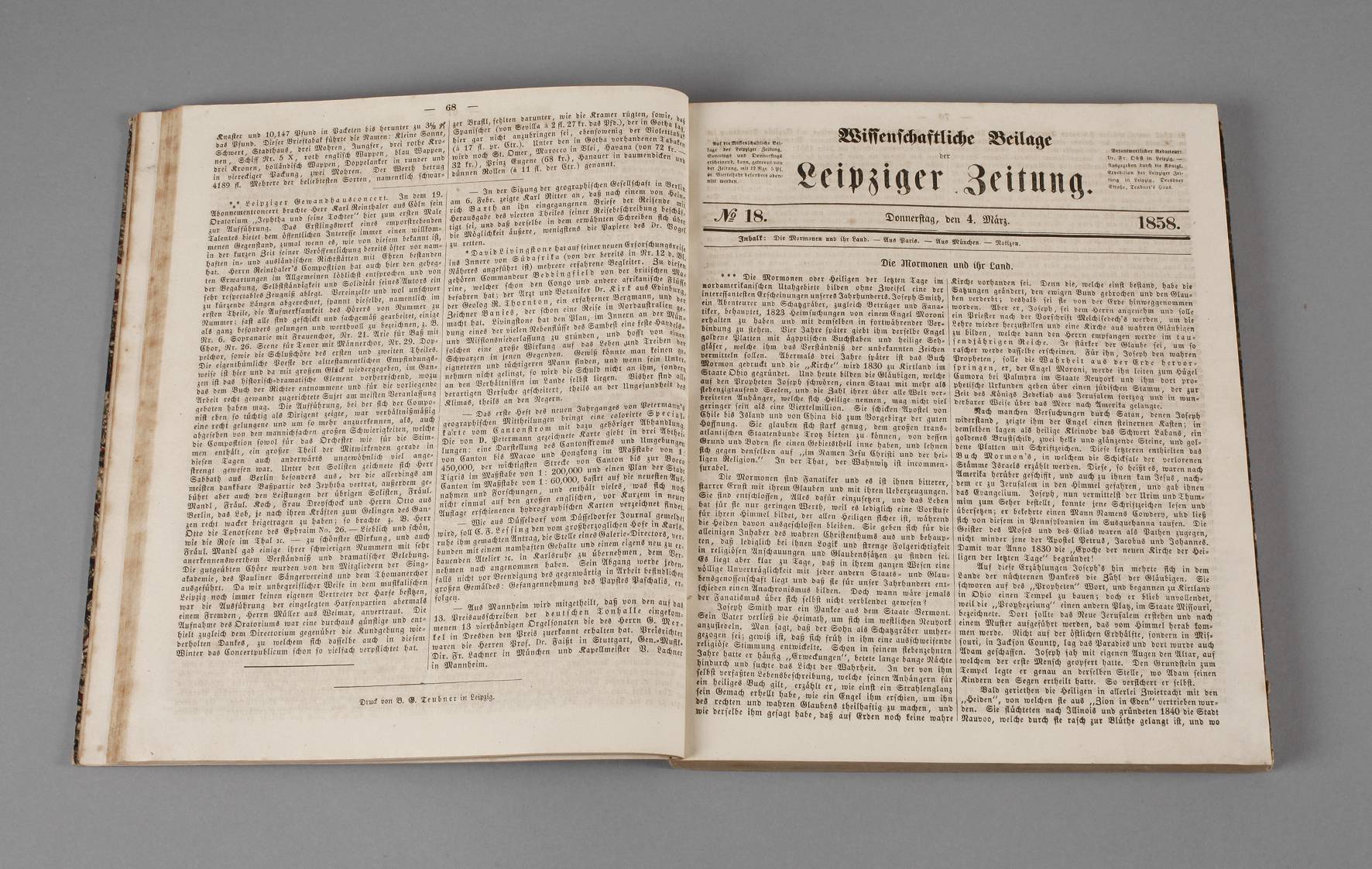 Wissenschaftliche Beilage der Leipziger Zeitung