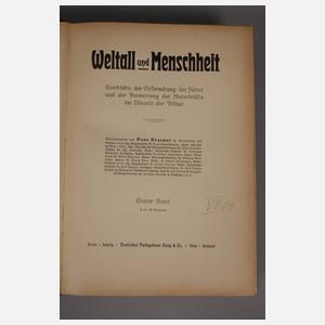 ”Weltall und Menschheit” in Jugendstileinband