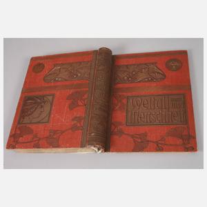 ”Weltall und Menschheit” in Jugendstileinband
