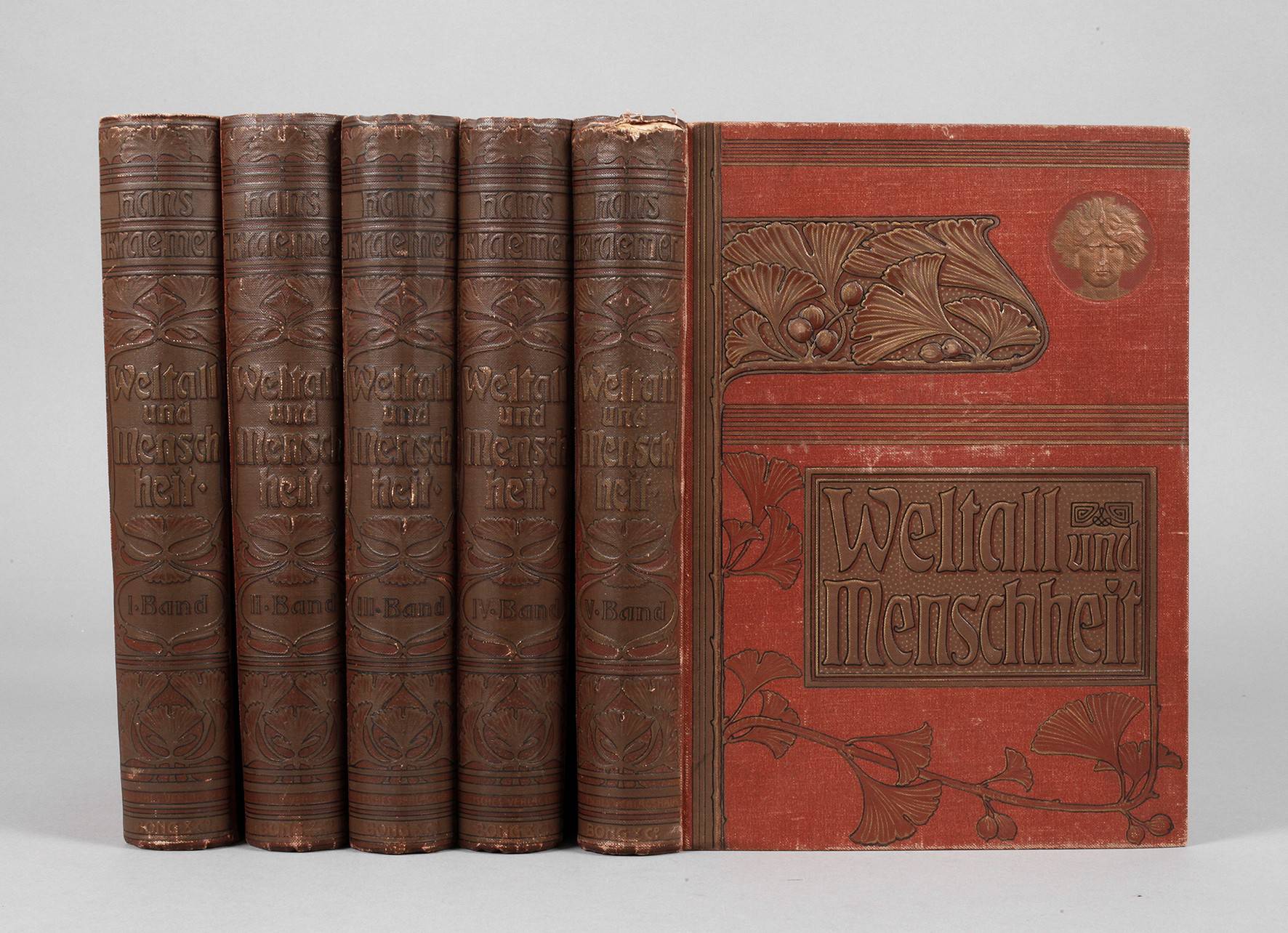 ”Weltall und Menschheit” in Jugendstileinband