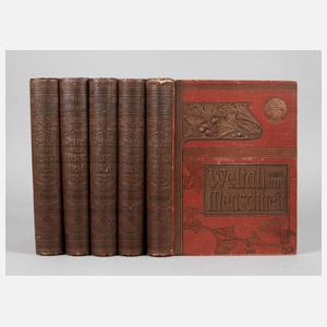 ”Weltall und Menschheit” in Jugendstileinband