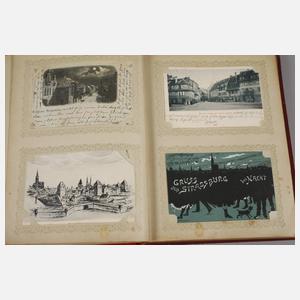 Ansichtskartenalbum mit asiatischem Deckelmotiv