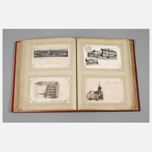 Ansichtskartenalbum mit asiatischem Deckelmotiv