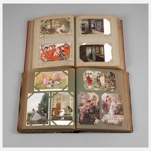 Paar Postkartenalben