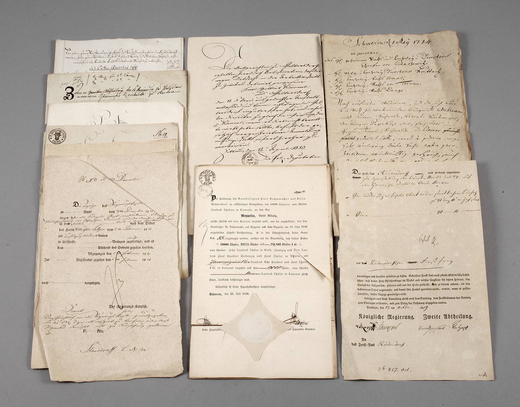 Amtliche Dokumente Mecklenburg/Brandenburg/Sachsen