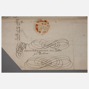 Amtliches Schreiben Dresden 1752