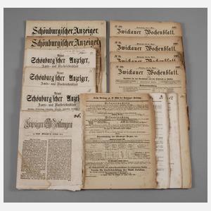 Konvolut Zeitungen 19. Jh.