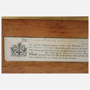 Dokument Chamberlains Office 1886