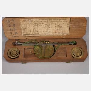 Münzwaage und Bechergewichtssatz