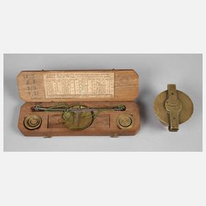 Münzwaage und Bechergewichtssatz