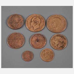 Konvolut Kupfermünzen