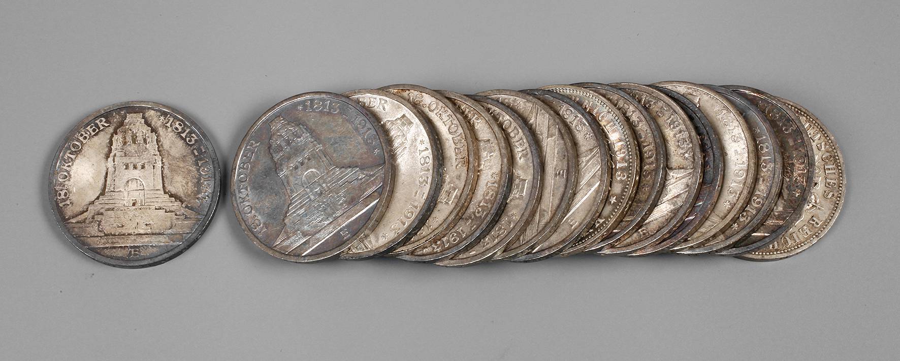 Konvolut 3 Mark Völkerschlachtdenkmal 1913