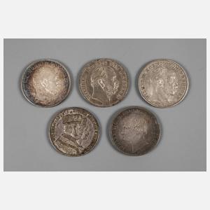 Konvolut Siegestaler 1871