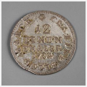 1/12 Taler Sachsen 1764