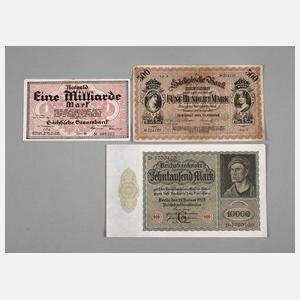Drei Geldscheine