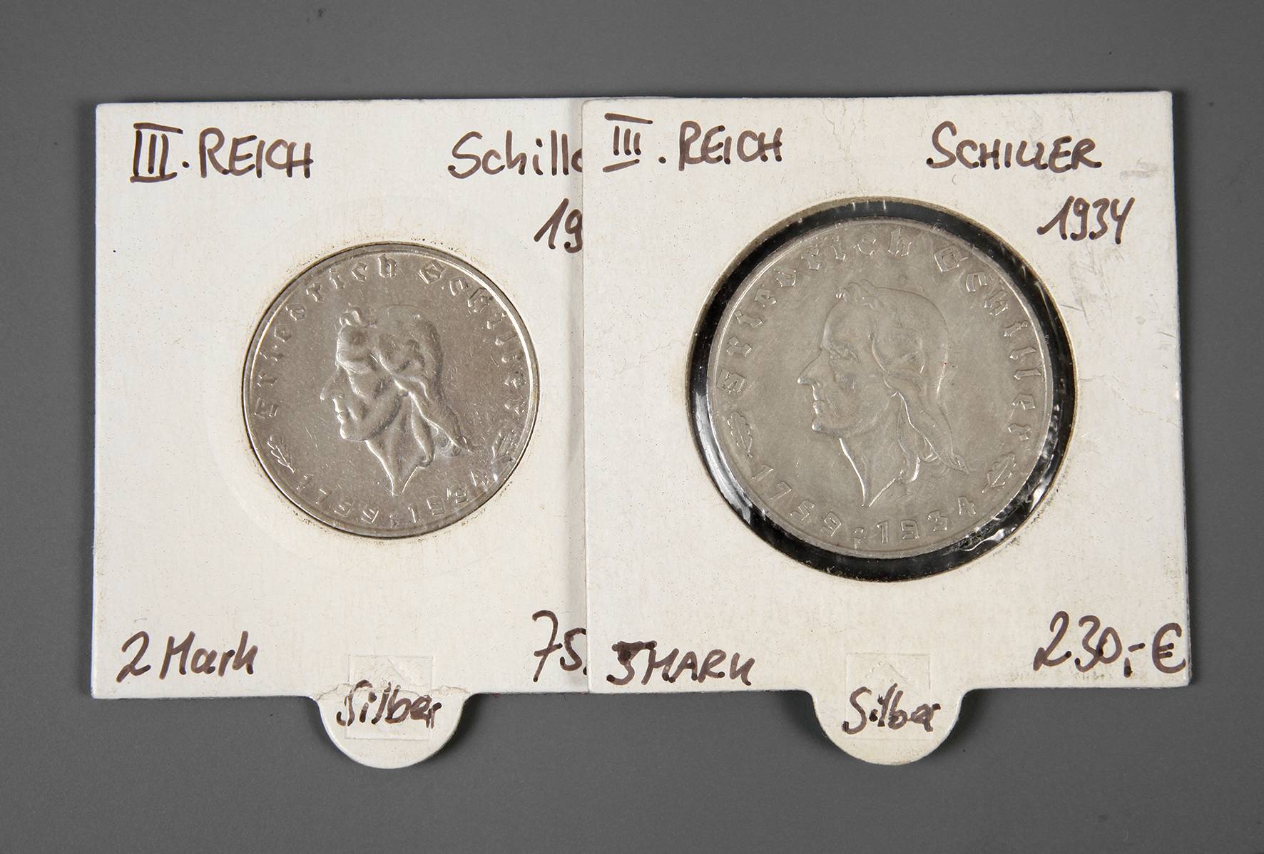 Konvolut Reichsmark Schiller