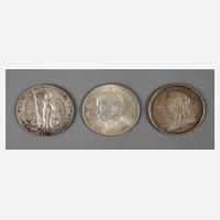 Konvolut Silbermünzen um 1900111