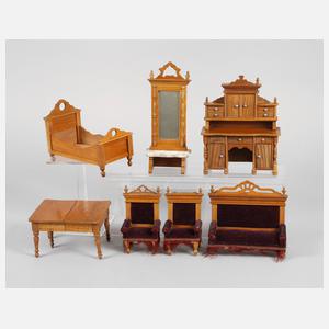 Konvolut Puppenstubenmöbel