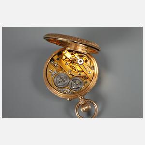 Hängeuhr Gold im Etui