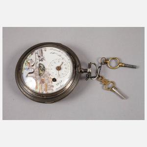 Spindel-Taschenuhr mit Automat