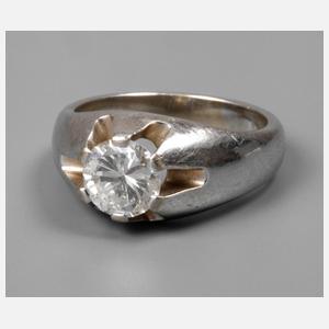 Damenring mit Brillant von ca. 1,1 ct
