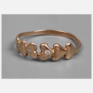 Damenring mit Diamanten