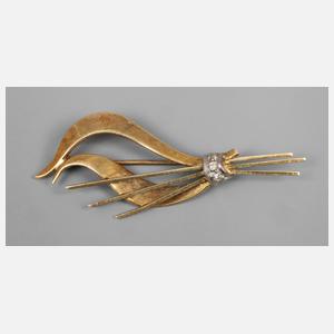 Brosche mit Diamanten