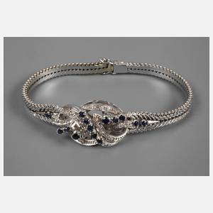 Armband mit Saphiren und Diamanten
