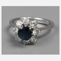 Damenring mit Saphir und Brillanten111
