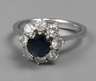 Damenring mit Saphir und Brillanten