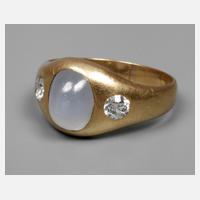 Damenring mit Sternsaphir und Diamanten111