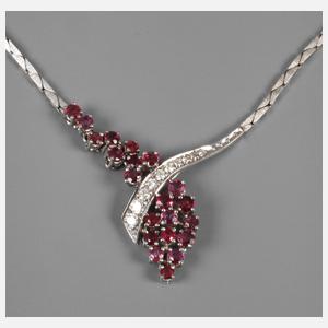 Collier mit Rubinen und Brillanten