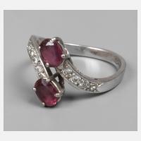 Damenring mit Rubinen und Diamanten111