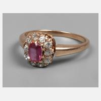 Damenring mit Rubin und Diamanten111