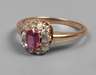 Damenring mit Rubin und Diamanten