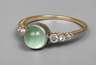 Damenring mit Smaragd und Diamant