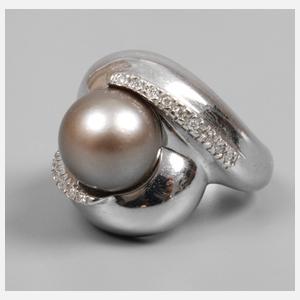 Damenring mit großer Tahitiperle