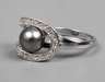 Damenring mit Tahitiperle und Diamanten