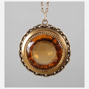 Anhänger mit großem Citrin