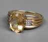 Damenring mit Citrin und Diamanten