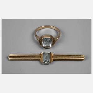 Damenring und Stabbrosche