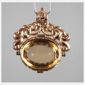 Prachtvoller Anhänger mit facettiertem Citrin