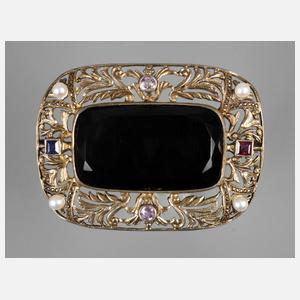 Prachtvolle Brosche mit Steinbesatz