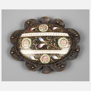 Brosche mit Emailbelag