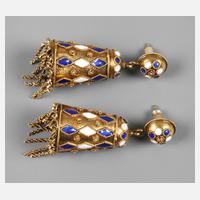 Paar Ohrringe mit Emaileinlagen111