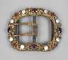 Prächtige Gürtelschnalle mit Steinbesatz