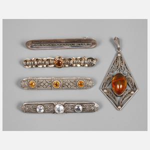 Konvolut Art déco Schmuck