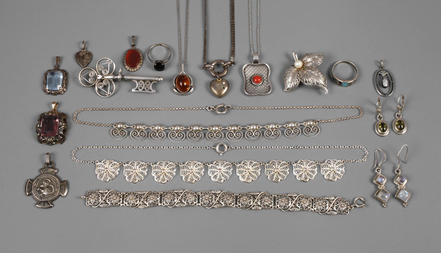 Konvolut Silberschmuck