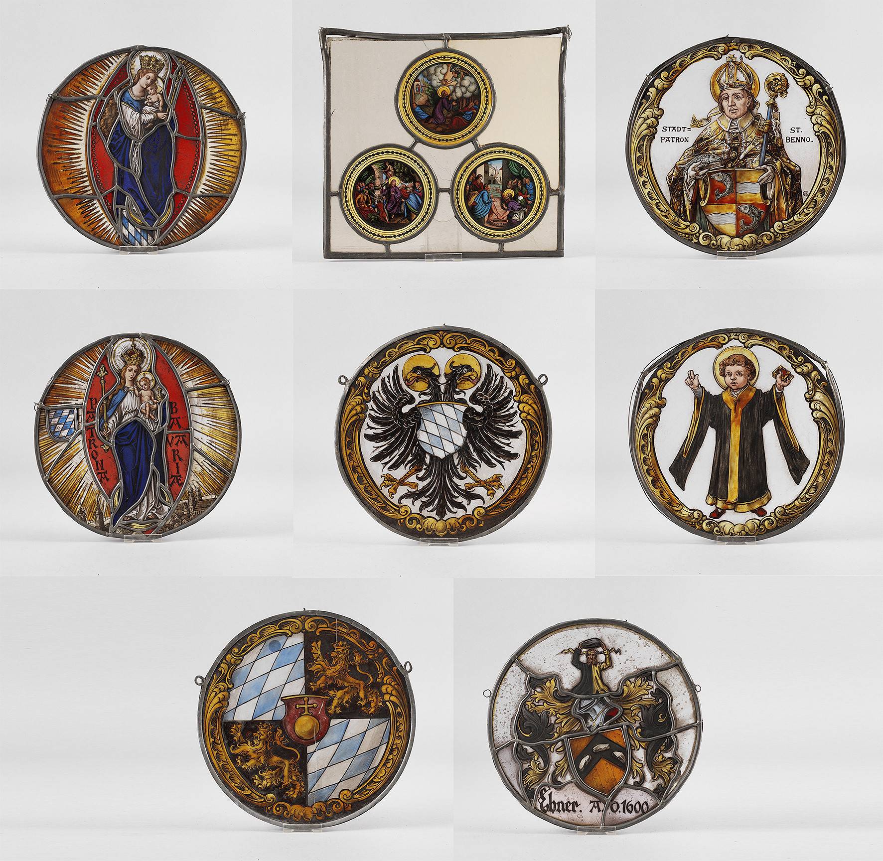 Konvolut Bleiglasscheiben